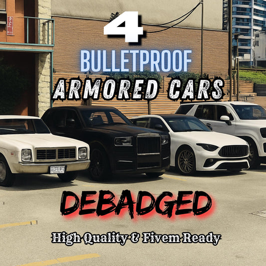 FiveM Armored Car Pack: Bulletproof Debadged Vehicles for ESX/QB Servers