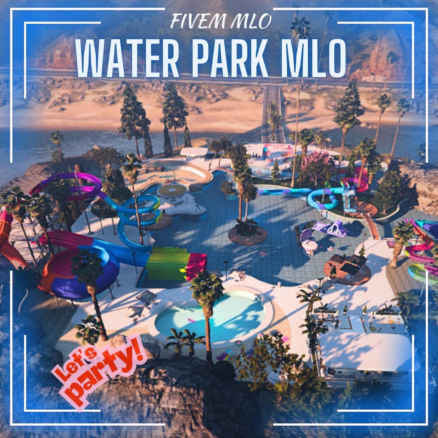 Water Park MLO, Resort Recreation Map, Outdoor Attraction Environment