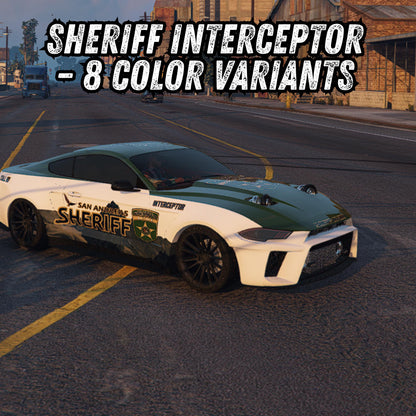 FiveM Sheriff Police Car Pack: 8 Color RP Vehicle Add-On