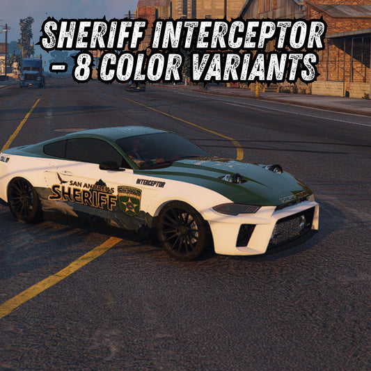 FiveM Sheriff Police Car Pack: 8 Color RP Vehicle Add-On