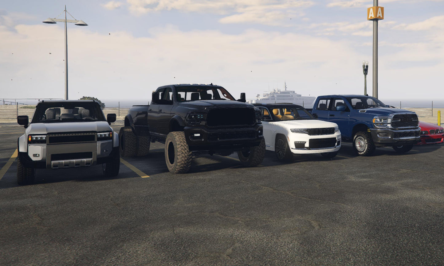 FiveM Luxury Car Pack: Jeep 4x4 & Sports Cars - 4 Colors