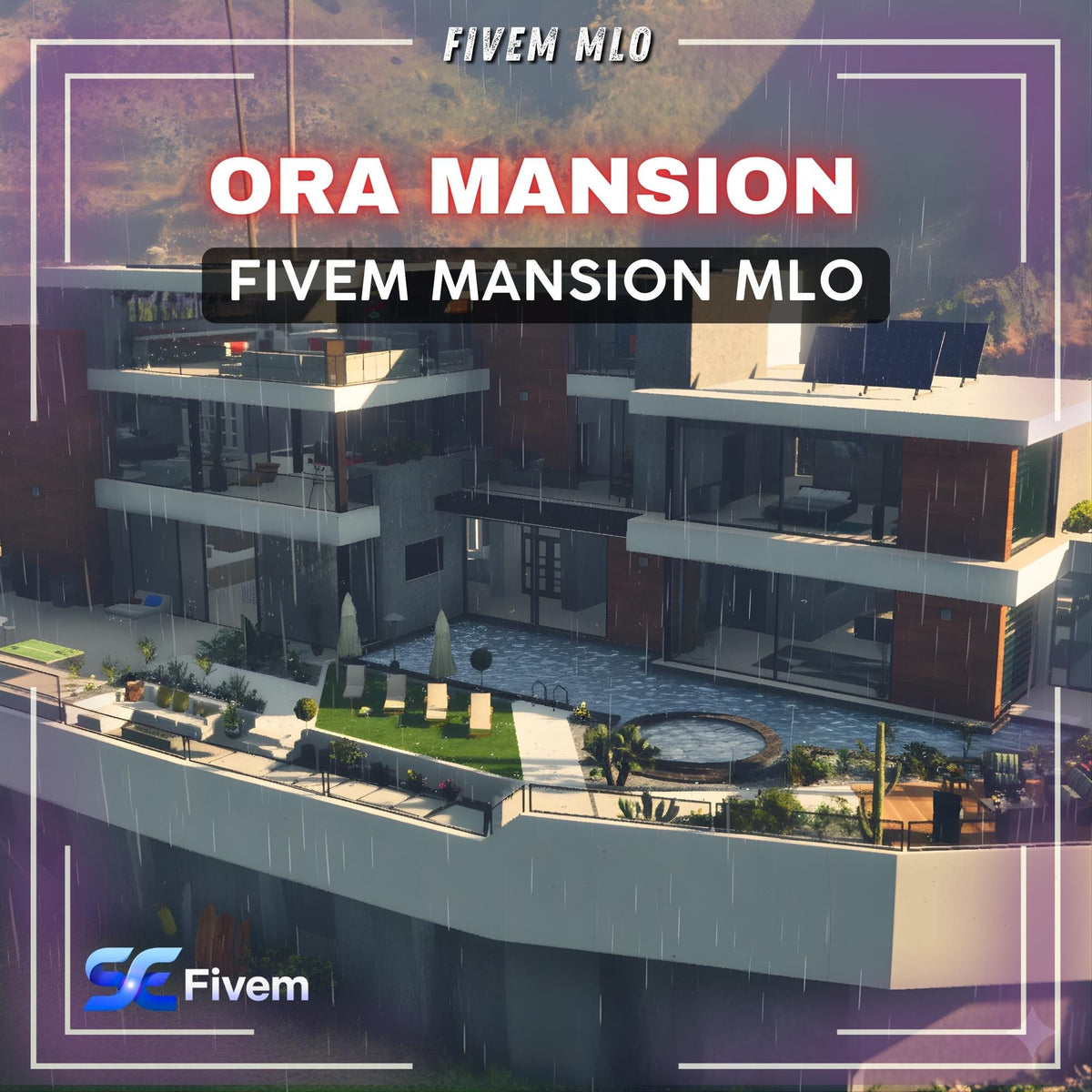 Modern Mansion MLO, Luxury Estate Interior, Hillside Roleplay Property