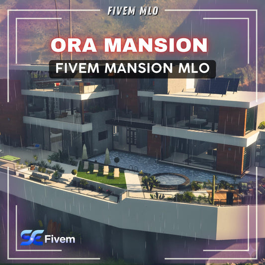 Modern Mansion MLO, Luxury Estate Interior, Hillside Roleplay Property