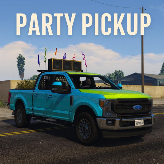 FiveM Party Pickup Truck: Custom Event Vehicle with Roof Speakers