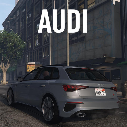 FiveM Audi Hatchback Mod: Debadged, 4K Textures, 7 Colors