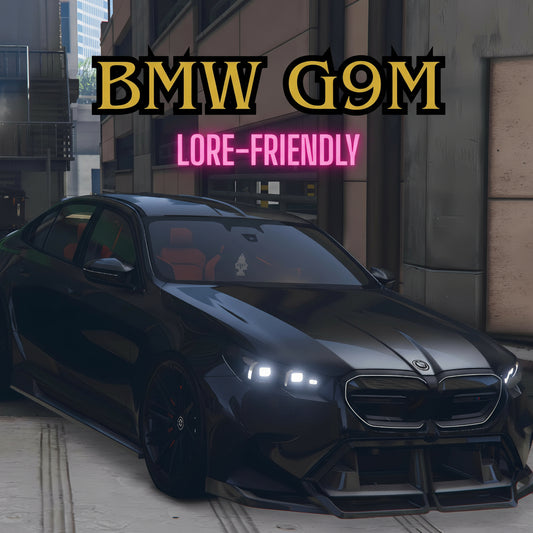 BMW G9M 5-door black sports car model