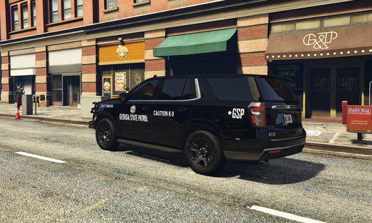 FiveM Chevrolet Tahoe State Patrol Car: Optimized Law Enforcement Vehicle