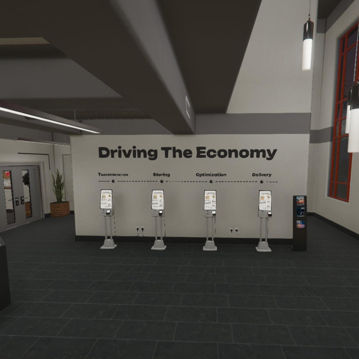 Logistics Warehouse MLO, Distribution Center Interior, Industrial Storage Facility