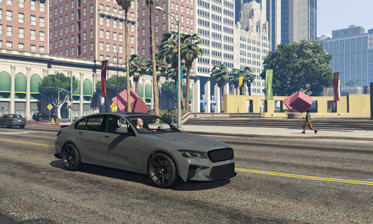 FiveM Debadged BMW Sedan: 4K Realistic Vehicle Mod