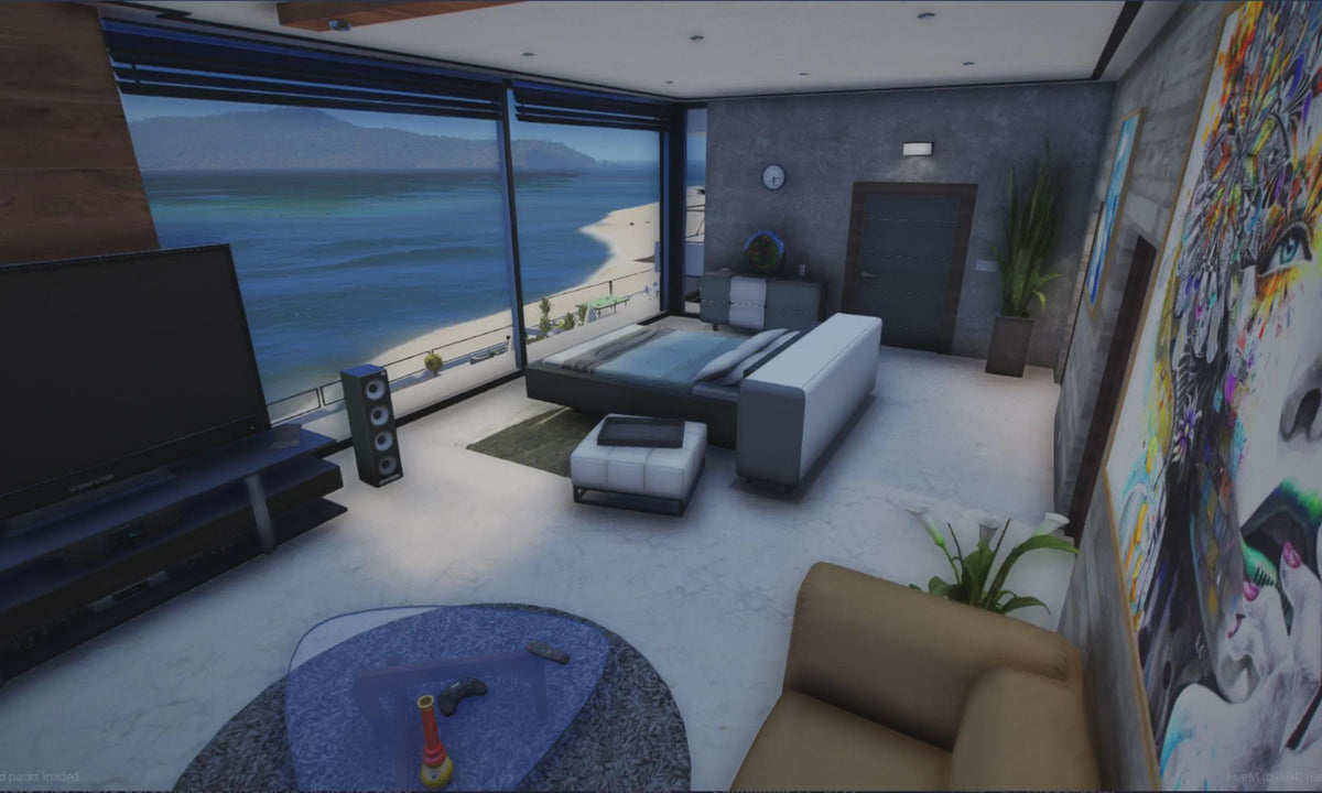 Modern Mansion MLO, Luxury Estate Interior, Hillside Roleplay Property
