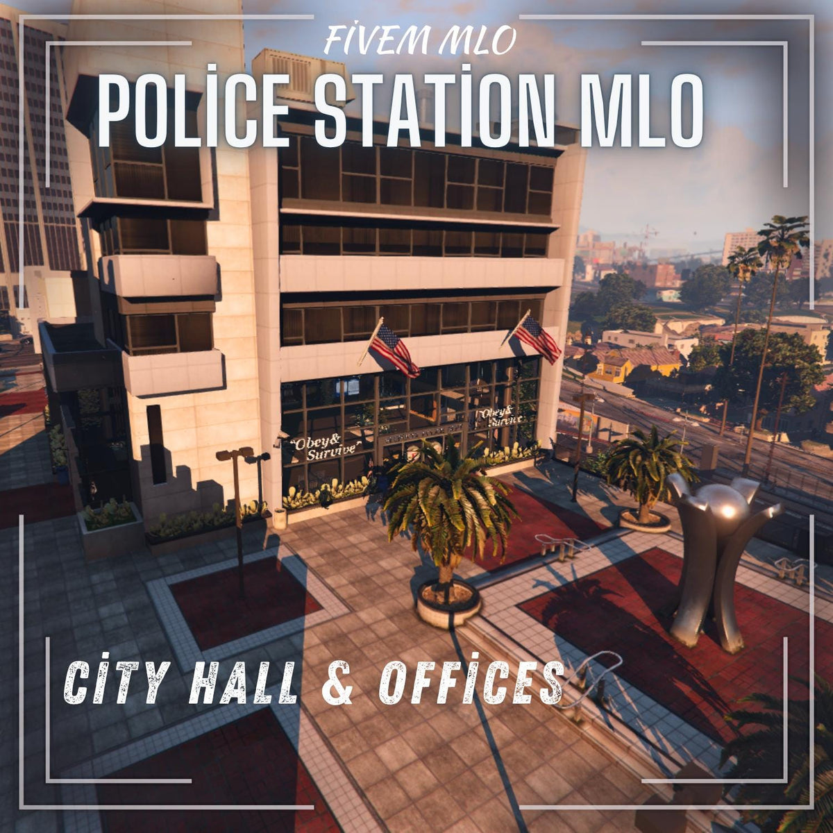 Police Station MLO with City Hall Offices for FiveM