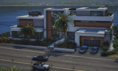 Modern Mansion MLO, Luxury Estate Interior, Hillside Roleplay Property