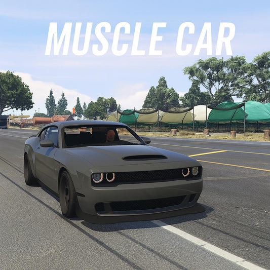 FiveM Debadged Muscle Car Mod: Custom Widebody, 5 Colors