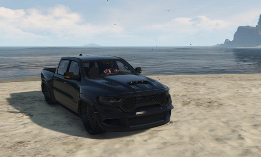 FiveM Car Mod: Black Ford Ram Pickup Truck for Roleplay