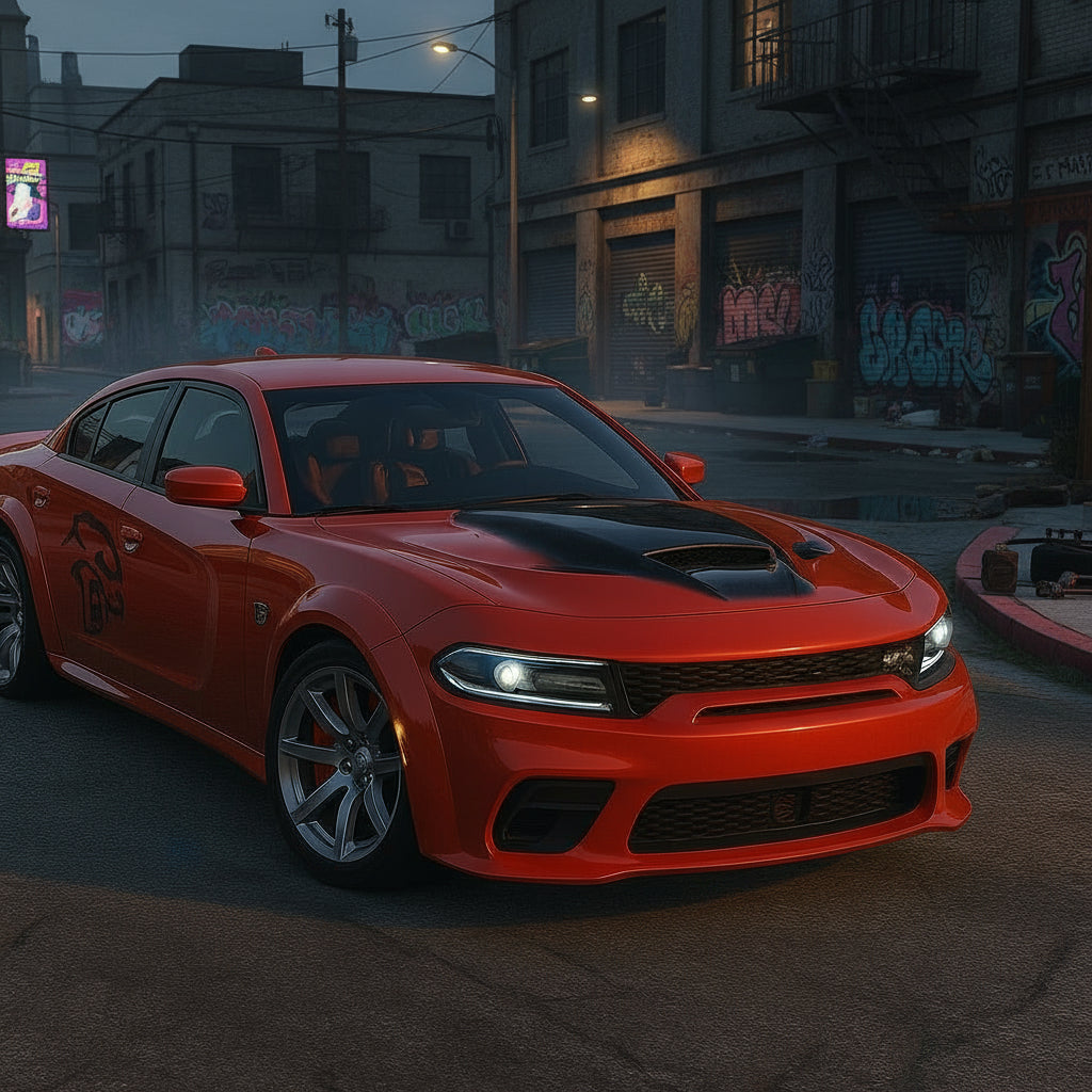 FiveM Dodge Charger: Optimized Muscle Car with Hellcat Accents