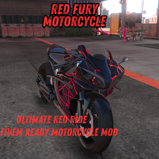 Red Motorcycle Mod for FiveM | Custom Drag & Drop Bike | Realistic Lighting - Smooth Handling | Easy Install